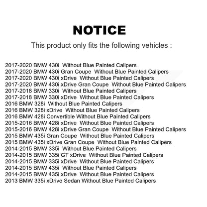 [Avant + Arrière] Kit de plaquette (céramique) de frein pour BMW 330i xDrive 328i 430i Gran Coupe 335i 428i 435i GT sans Blue Painted Calipers KTN-100549
