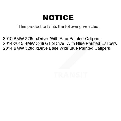 [Avant + Arrière] Kit de plaquette (céramique) de frein pour BMW 328i GT xDrive 328d avec Blue Painted Calipers KTN-100554