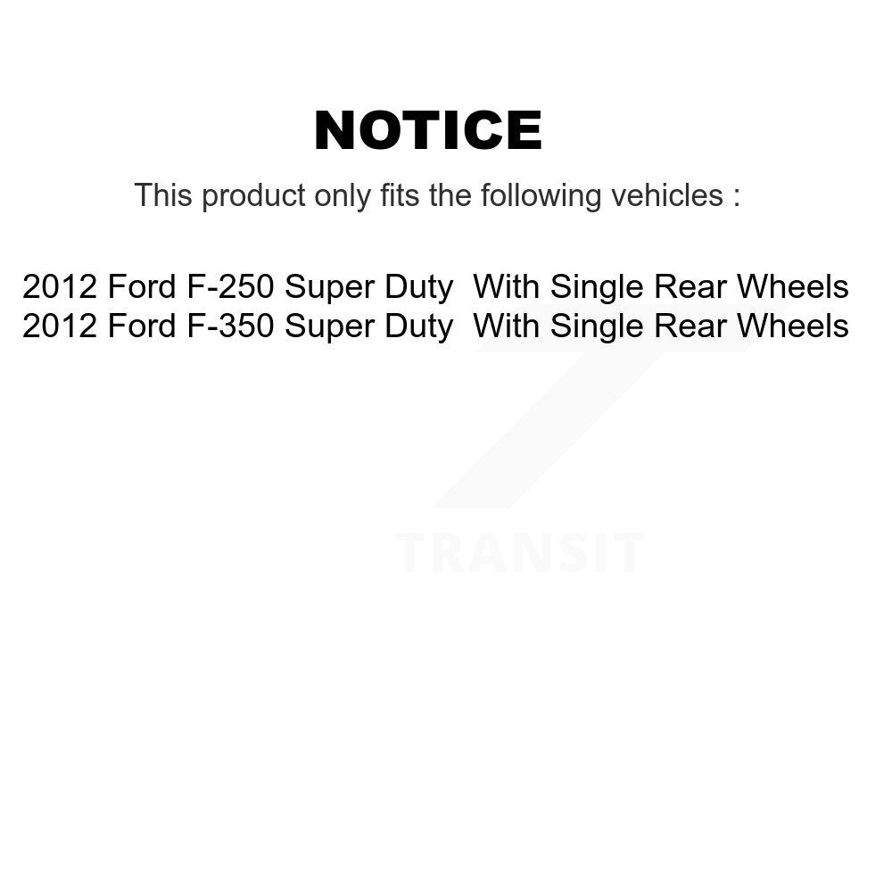 [Avant + Arrière] Kit de plaquette (céramique) de frein pour 2012 Ford F-250 Super Duty F-350 avec Single Wheels KTN-100576