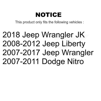 [Avant + Arrière] Kit de plaquette (céramique) de frein pour Jeep Wrangler Liberty Dodge Nitro JK KTN-100599