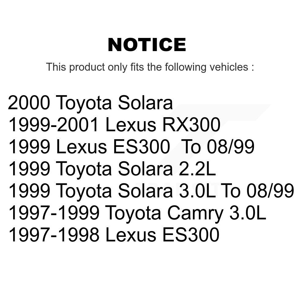 [Avant + Arrière] Kit de plaquette (céramique) de frein pour Toyota Camry Lexus RX300 ES300 Solara KTN-100607