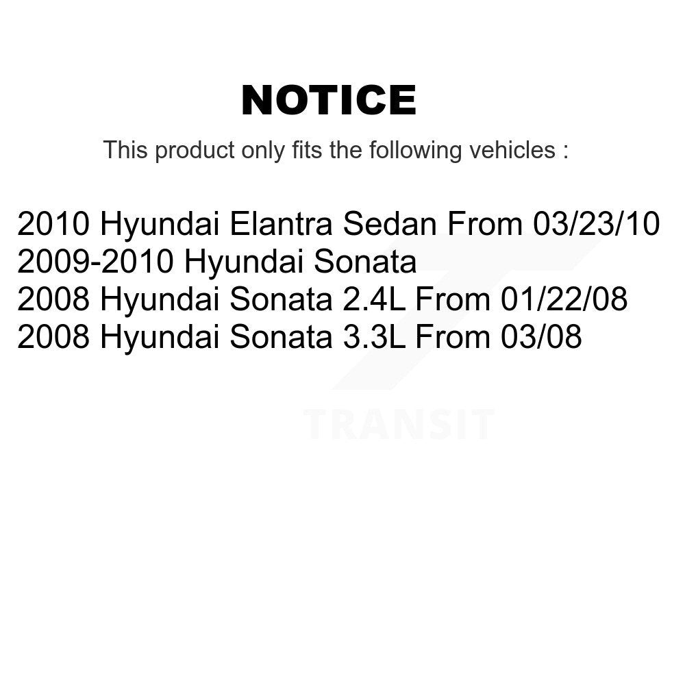 [Avant + Arrière] Kit de plaquette (céramique) de frein pour Hyundai Sonata Elantra KTN-100658