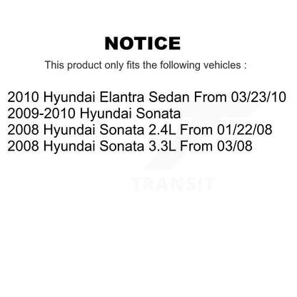 [Avant + Arrière] Kit de plaquette (céramique) de frein pour Hyundai Sonata Elantra KTN-100658