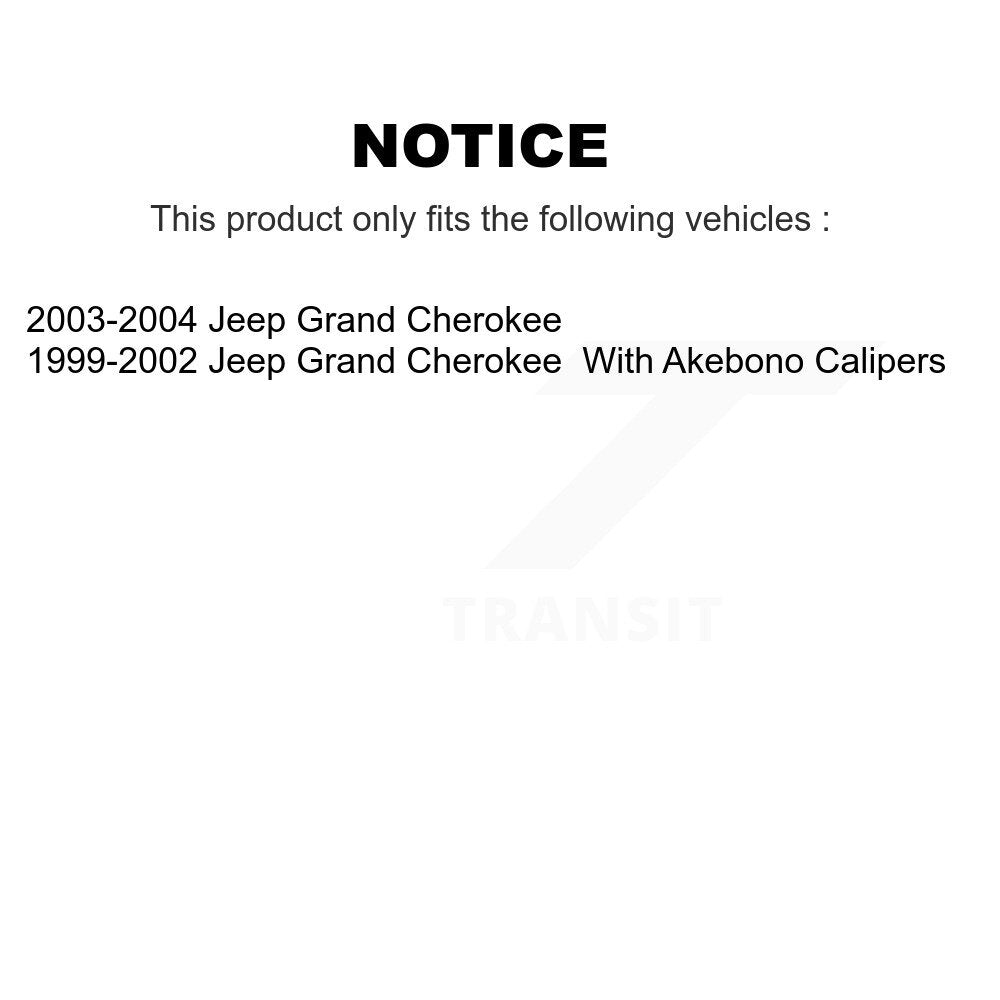 [Avant + Arrière] Kit de plaquette (céramique) de frein pour Jeep Grand Cherokee KTN-100672