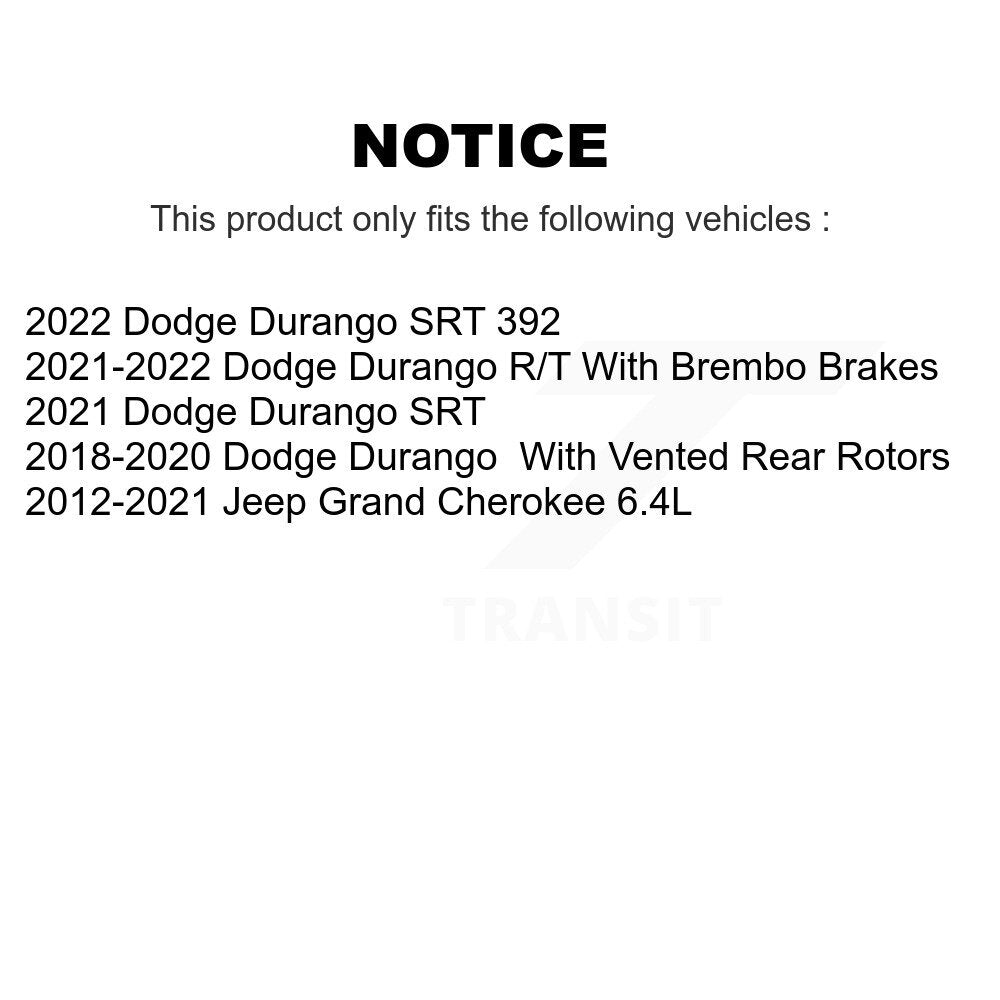 [Avant + Arrière] Kit de plaquette (céramique) de frein pour Jeep Grand Cherokee Dodge Durango KTN-100700