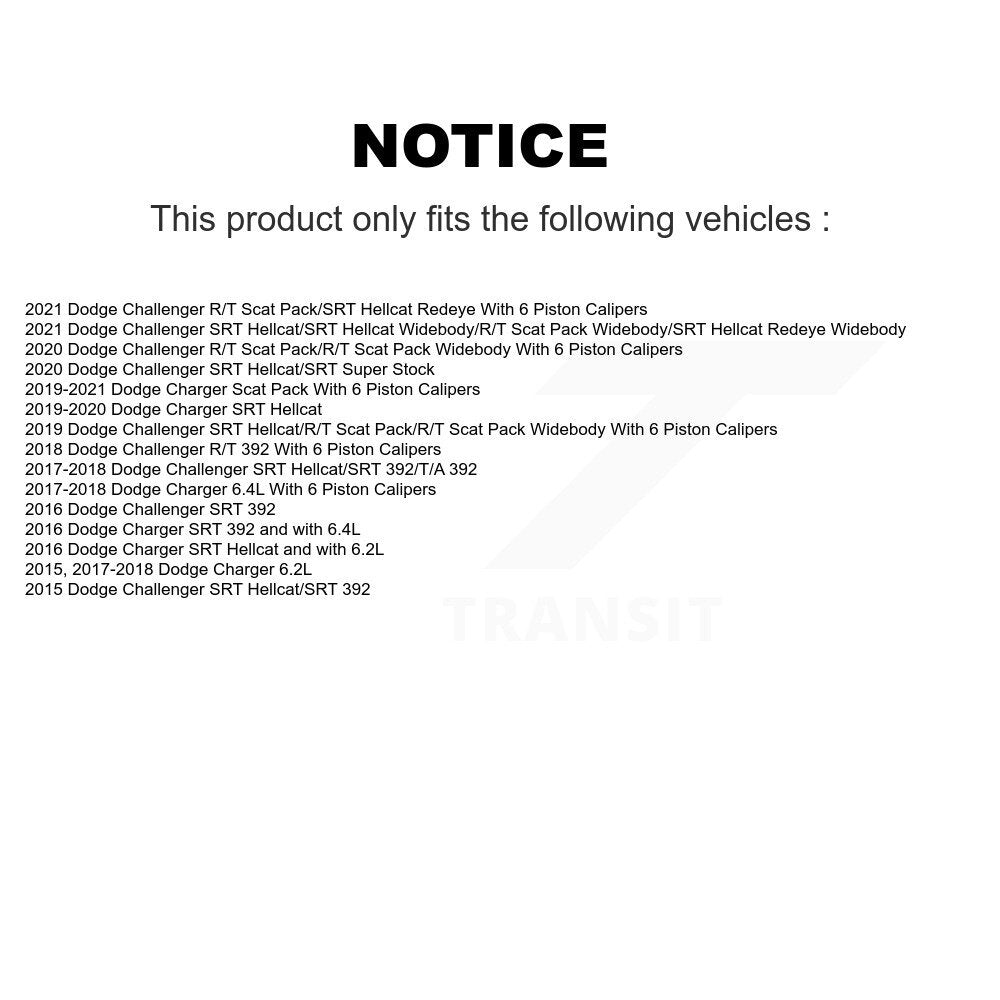 [Avant + Arrière] Kit de plaquette (céramique) de frein pour Dodge Charger Challenger KTN-100708