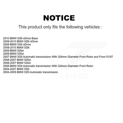 [Avant + Arrière] Kit de plaquette (céramique) de frein pour BMW 530i 528i 525i 530xi 535xi xDrive 535i 528xi 525xi KTN-100728