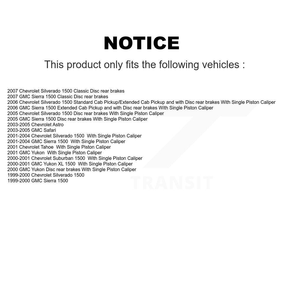 [Avant + Arrière] Kit de plaquette (céramique) de frein pour Chevrolet Silverado 1500 GMC Sierra Classic Suburban Tahoe Astro Yukon XL Safari KTN-100731