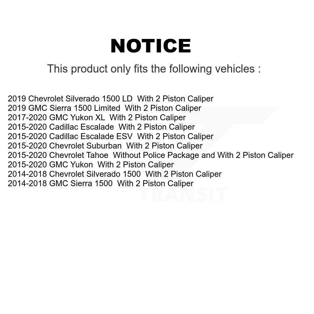 [Avant et Arrière] Plaquette de frein pour GMC Chevrolet Sierra 1500 Silverado LD KTN-100754