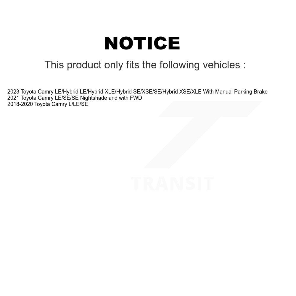 [Avant + Arrière] Kit de plaquette (céramique) de frein pour Toyota Camry KTN-100843