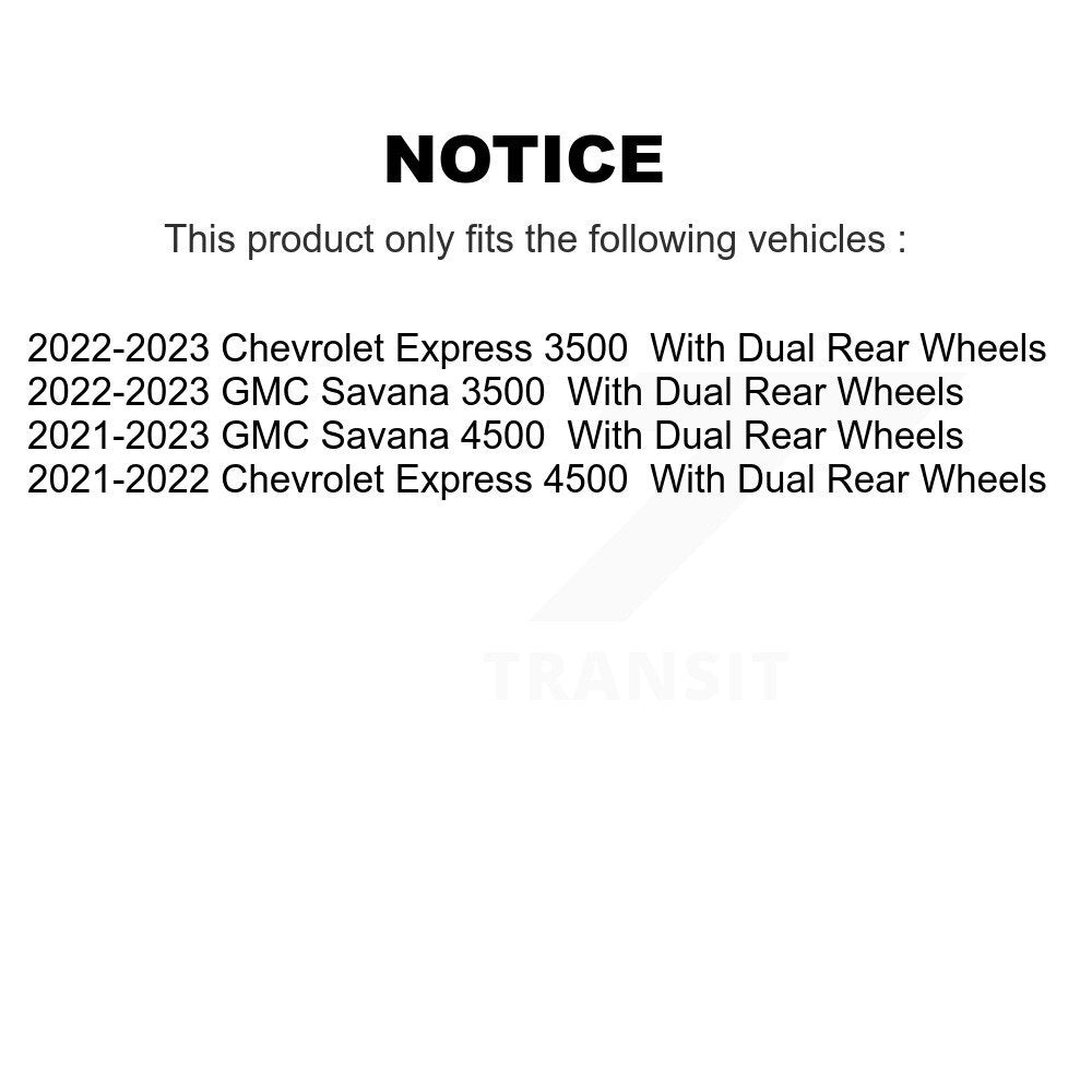 [Avant et Arrière] Plaquette de frein pour GMC Savana 3500 Chevrolet Express 4500 KTN-100936