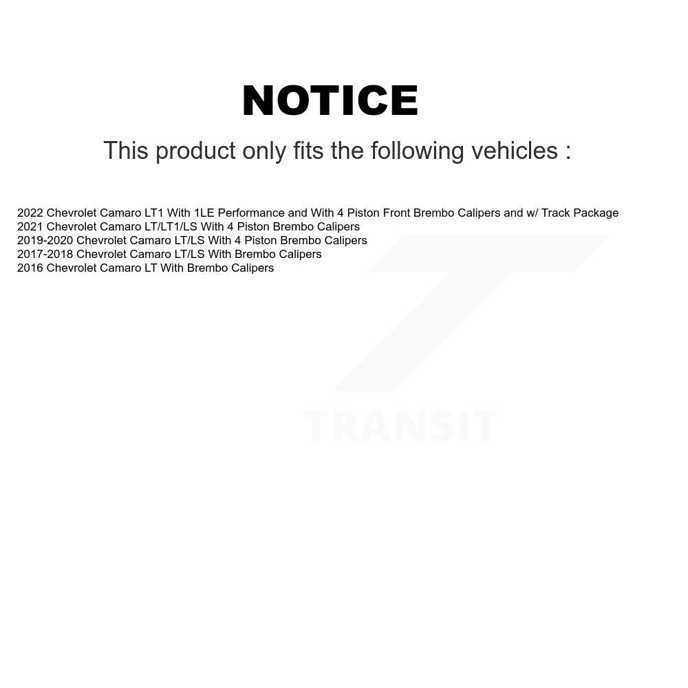 [Avant et Arrière] Plaquette de frein pour Chevrolet Camaro KTN-100941