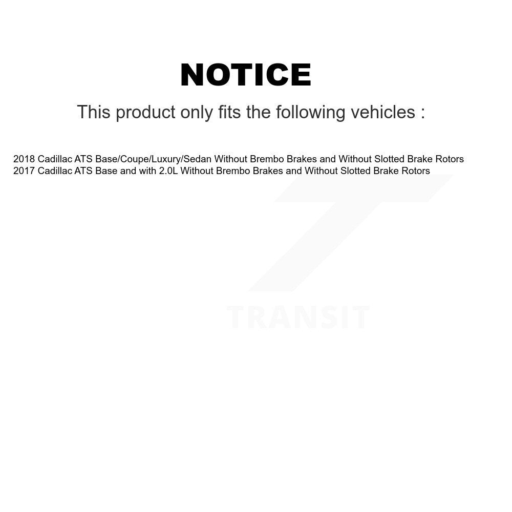 [Avant et Arrière] Plaquette de frein pour Cadillac ATS KTN-100953