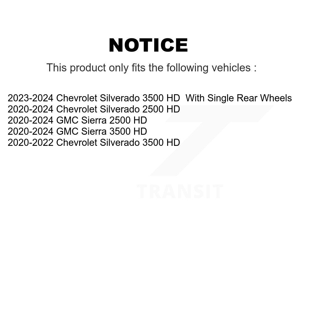 [Avant et Arrière] Plaquette de frein pour GMC Chevrolet Sierra 2500 HD Silverado KTN-100969