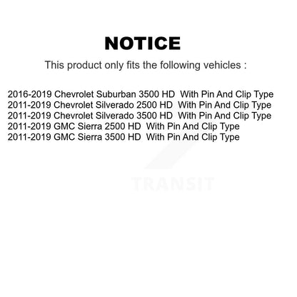 [Avant et Arrière] Plaquette de frein pour GMC Chevrolet Sierra 2500 HD Silverado KTN-100980