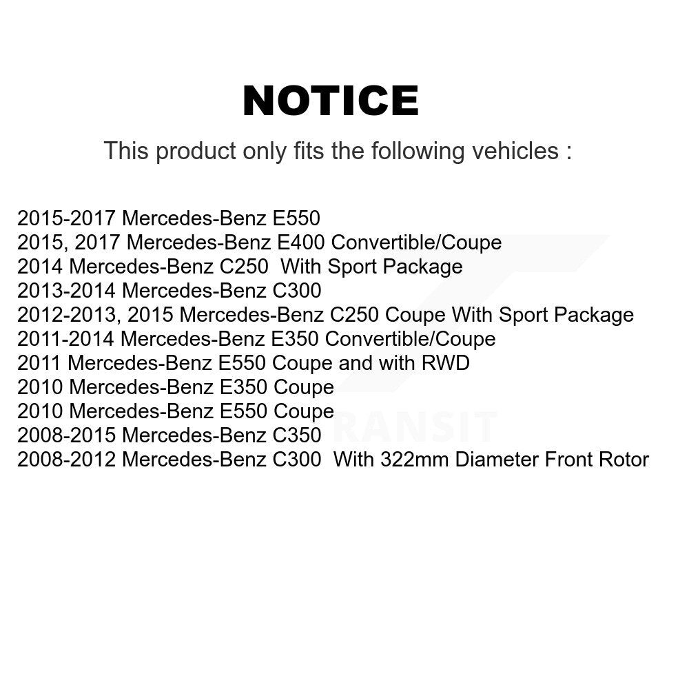 [Avant et Arrière] Plaquette de frein pour Mercedes-Benz C300 E350 C350 C250 E400 KTN-101008