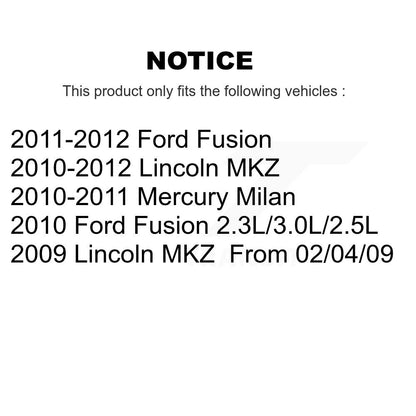 [Avant] Kit d'ensemble de bras de suspension et joint à rotule pour Ford Fusion Lincoln MKZ Mercury Milan KTR-100005