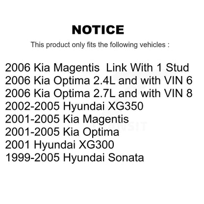 [Avant] Kit d'ensemble de bras de suspension et joint à rotule pour Hyundai Sonata Kia Optima XG350 XG300 Magentis KTR-100009