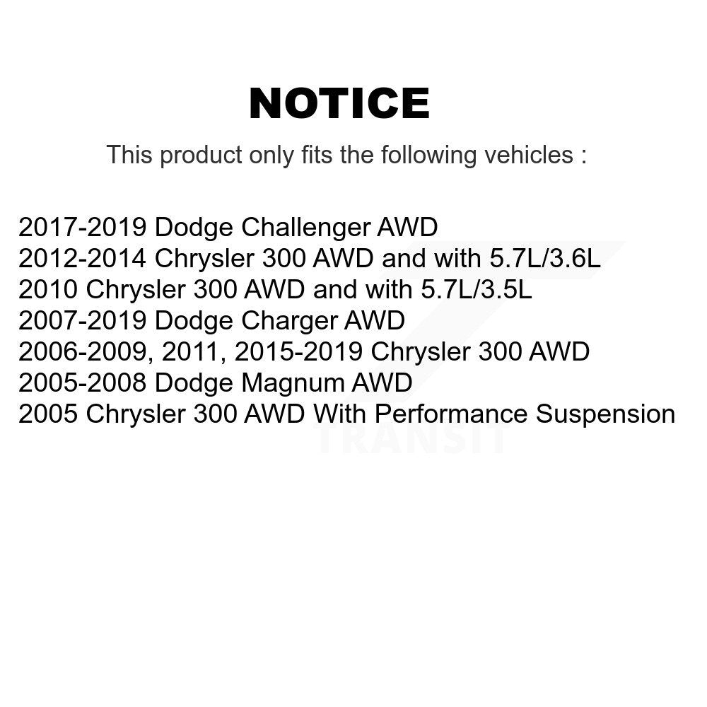 [Avant] Kit d'ensemble de bras de suspension et joint à rotule pour Dodge Charger Chrysler 300 Challenger Magnum KTR-100021