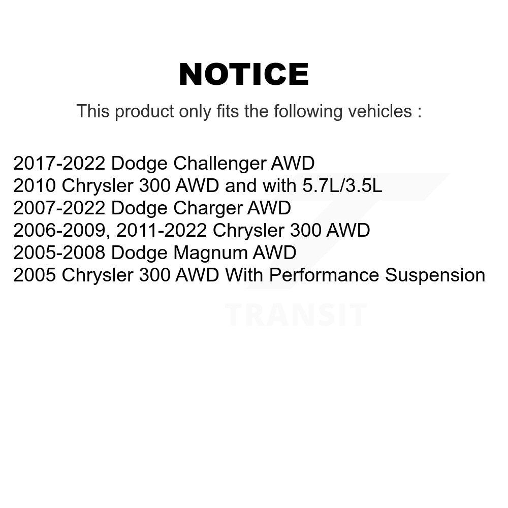 [Avant] Kit d'ensemble de bras de suspension et joint à rotule pour Dodge Charger Chrysler 300 Challenger Magnum KTR-100021