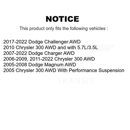 [Avant] Kit d'ensemble de bras de suspension et joint à rotule pour Dodge Charger Chrysler 300 Challenger Magnum KTR-100021