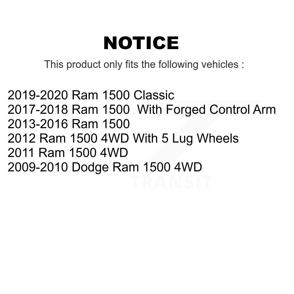 [Avant] Kit d'ensemble de bras de suspension et joint à rotule pour Ram 1500 Dodge Classic KTR-100025