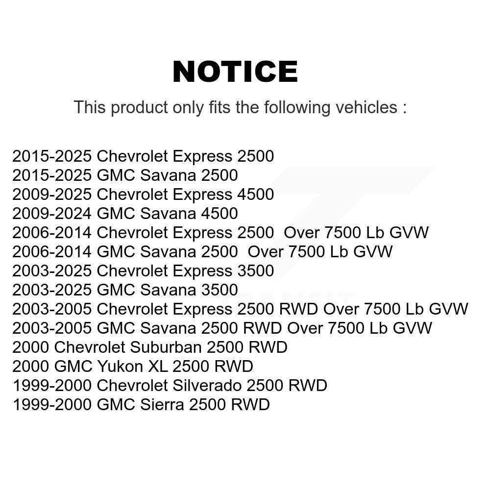 [Avant] Kit d'ensemble de bras de suspension et joint à rotule pour Chevrolet Express 3500 Silverado 2500 GMC Sierra KTR-100027