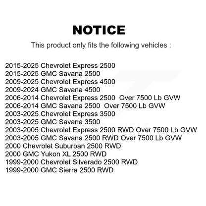 [Avant] Kit d'ensemble de bras de suspension et joint à rotule pour Chevrolet Express 3500 Silverado 2500 GMC Sierra KTR-100027