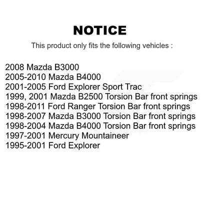 [Avant] Kit d'ensemble de bras de suspension et joint à rotule pour Ford Ranger Explorer Sport Trac Mazda Mercury Mountaineer B3000 B4000 B2500 KTR-100034