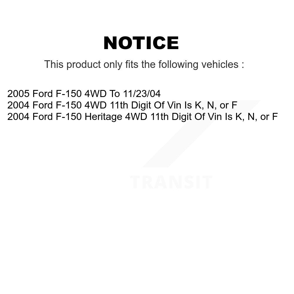 [Avant] Kit d'ensemble de bras de suspension et joint à rotule pour Ford F-150 Heritage 4WD KTR-100038