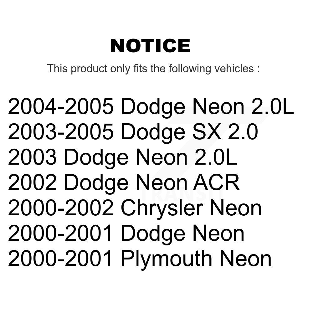 [Avant] Kit d'ensemble de bras de suspension et joint à rotule pour Neon Dodge Plymouth Chrysler SX 2.0 KTR-100059