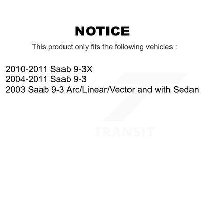 [Avant] Kit d'ensemble de bras de suspension et joint à rotule pour Saab 9-3 9-3X KTR-100115