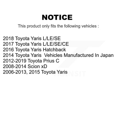 [Avant] Kit d'ensemble de bras de suspension et joint à rotule pour Toyota Yaris Prius C Scion xD KTR-100116