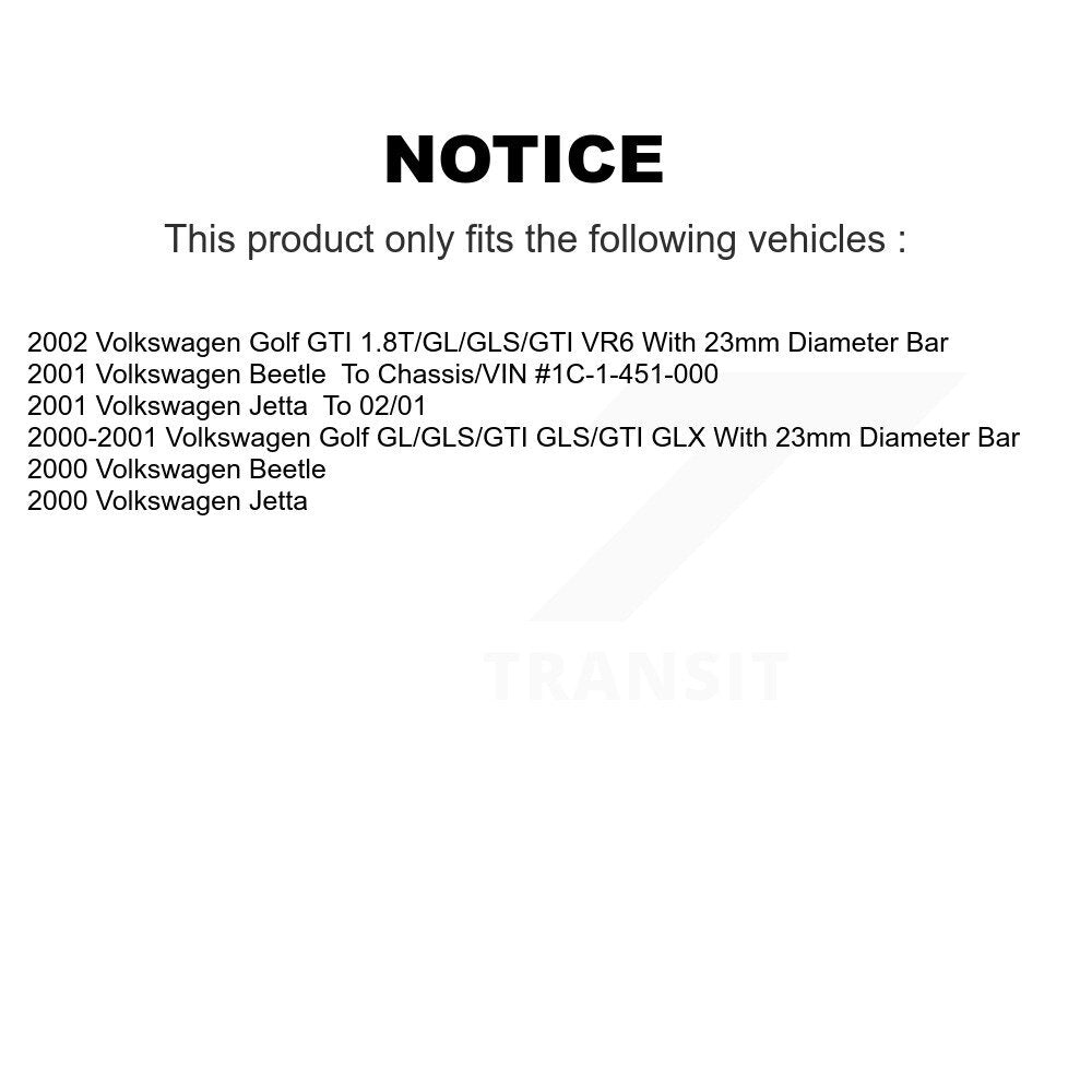 [Avant] Kit d'ensemble de bras de suspension et joint à rotule pour Volkswagen Jetta Beetle Golf KTR-100125