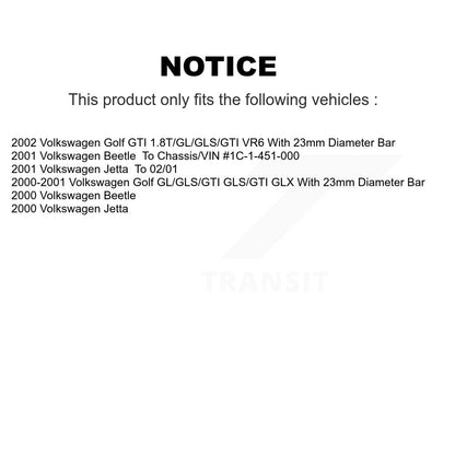 [Avant] Kit d'ensemble de bras de suspension et joint à rotule pour Volkswagen Jetta Beetle Golf KTR-100125