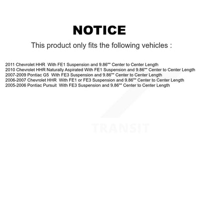 [Avant] Kit d'ensemble de bras de suspension et joint à rotule pour Chevrolet HHR Pontiac G5 Pursuit KTR-100130