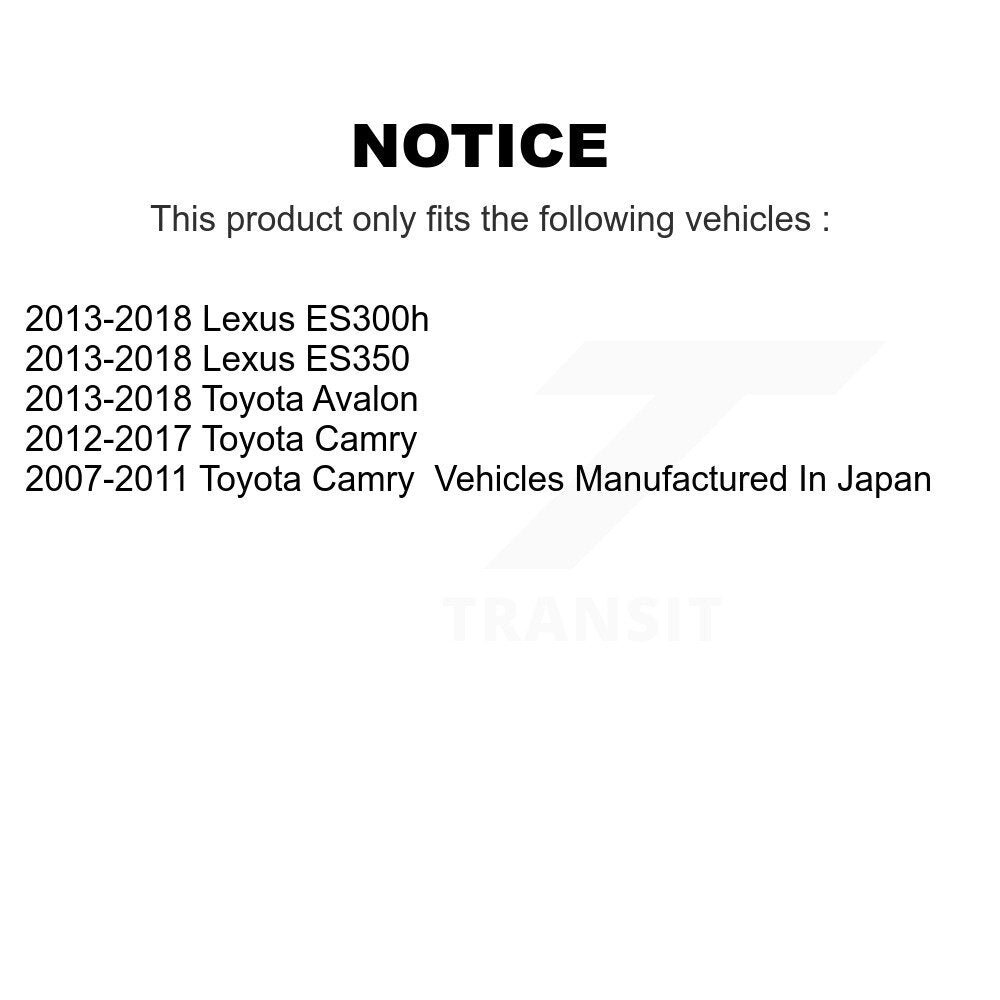 [Avant] Ensemble de bras de suspension et joint à rotule pour Toyota Camry Lexus ES350 Avalon KTR-100146