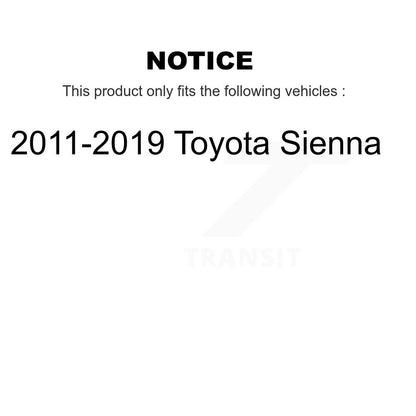 [Avant] Kit d'ensemble de bras de suspension et joint à rotule pour 2011-2019 Toyota Sienna KTR-100157