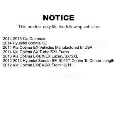 [Avant] Kit d'ensemble de bras de suspension et joint à rotule pour Hyundai Sonata Kia Optima Cadenza KTR-100162