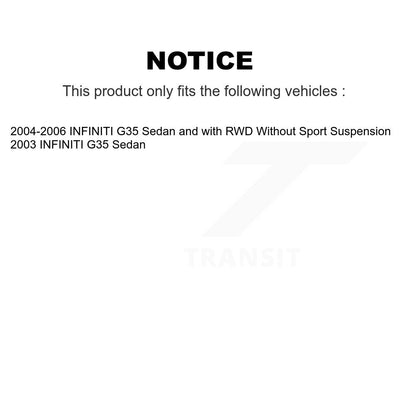 [Avant] Kit d'ensemble de bras de suspension et joint à rotule pour INFINITI G35 KTR-100280