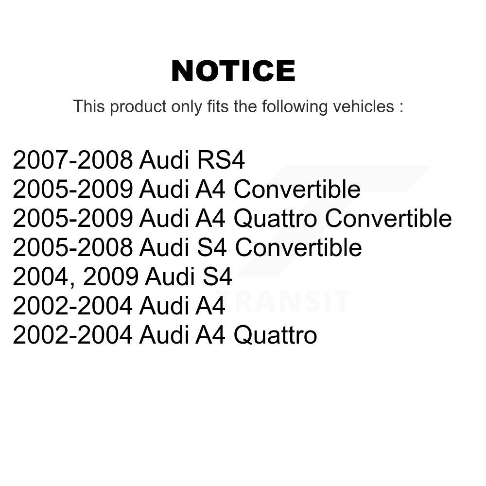 [Avant] Kit d'ensemble de bras de suspension et joint à rotule pour Audi A4 Quattro S4 RS4 KTR-100282