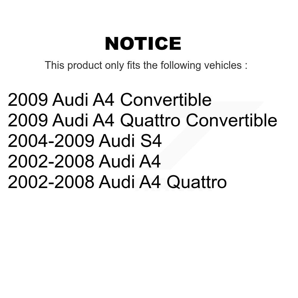 [Avant] Kit d'ensemble de bras de suspension et joint à rotule pour 2002-2007 Audi A4 Quattro KTR-100298