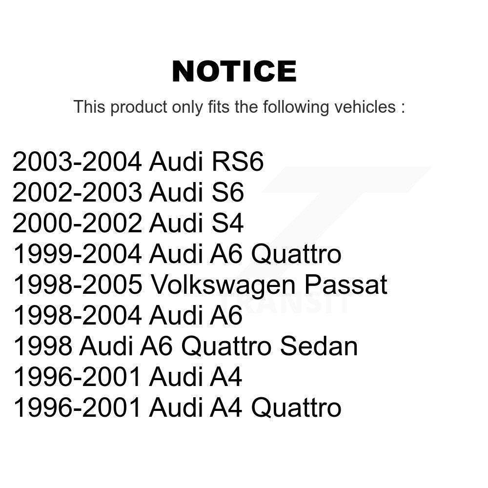 [Avant] Kit d'ensemble de bras de suspension et joint à rotule pour Volkswagen Passat Audi A6 Quattro A4 S6 KTR-100299