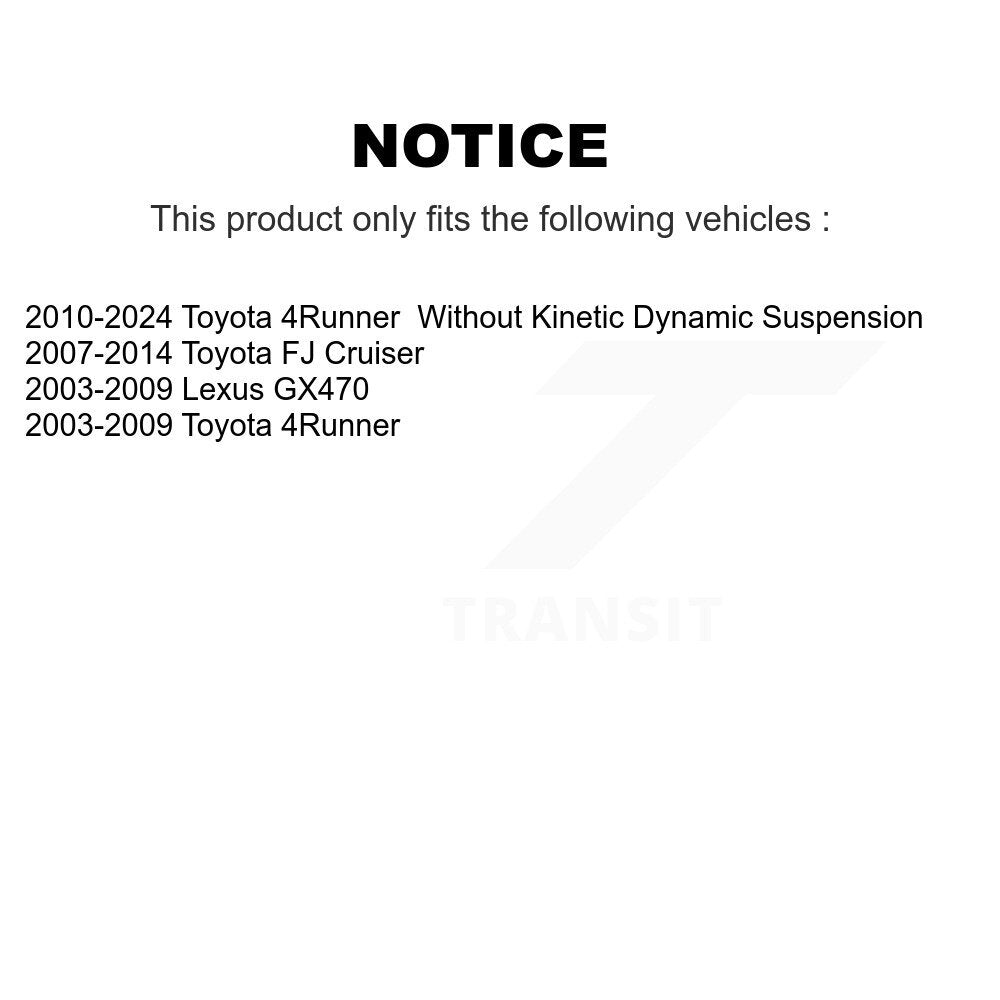[Avant] Kit d'ensemble de bras de suspension et joint à rotule pour Toyota 4Runner FJ Cruiser Lexus GX470 KTR-100300