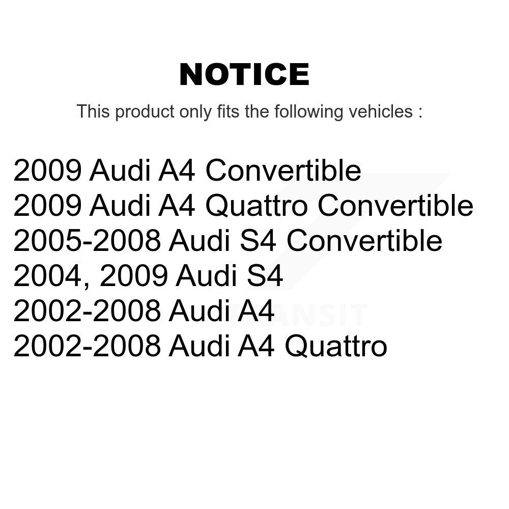 [Avant] Kit d'ensemble de bras de suspension et joint à rotule pour 2002-2005 Audi A4 Quattro KTR-100315