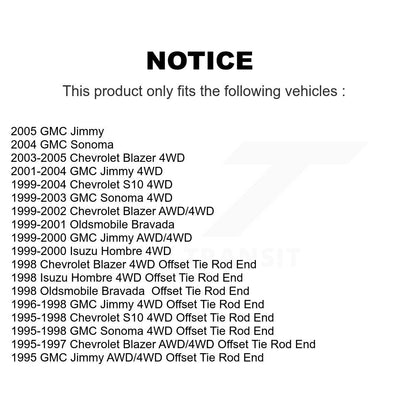 [Avant] Kit d'ensemble de bras de suspension et joint à rotule pour Chevrolet S10 Blazer GMC Sonoma Jimmy Oldsmobile Bravada Isuzu Hombre KTR-100332