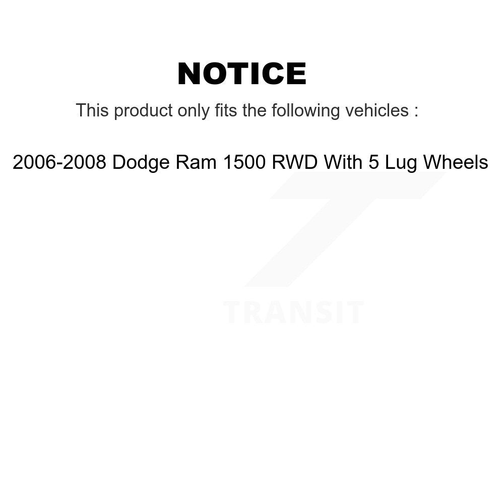 [Avant] Ensemble de bras de suspension et joint à rotule pour 2006-2008 Dodge Ram 1500 RWD KTR-100333