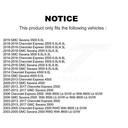 [Avant] Kit d'ensemble de bras de suspension et joint à rotule pour Chevrolet Express 3500 2500 GMC Savana 4500 KTR-100342