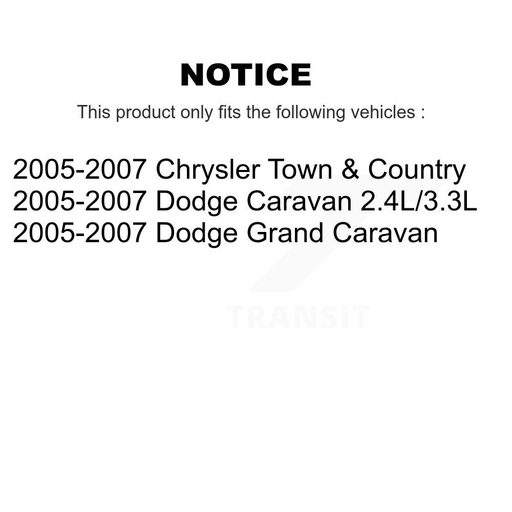 [Avant] Kit d'ensemble de bras de suspension et joint à rotule pour 2005-2007 Dodge Grand Caravan Chrysler Town & Country KTR-100363