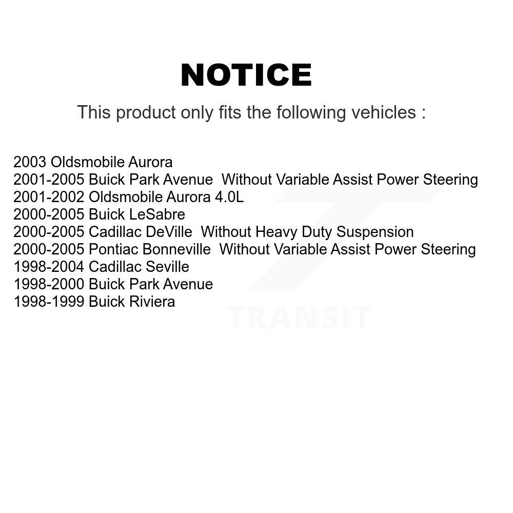 [Avant] Kit d'ensemble de bras de suspension et joint à rotule pour Buick LeSabre Cadillac DeVille Park Avenue Pontiac Bonneville Seville Oldsmobile Aurora Riviera KTR-100370